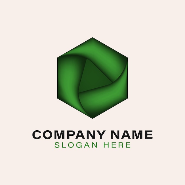 Hexagon play button logo ideen inspiration logo design vorlage vektor illustration isoliert auf weißem hintergrund