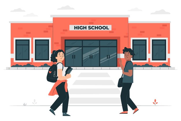 High-School-Konzept Illustration