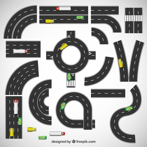 Kostenloser Vektor highways sammlung