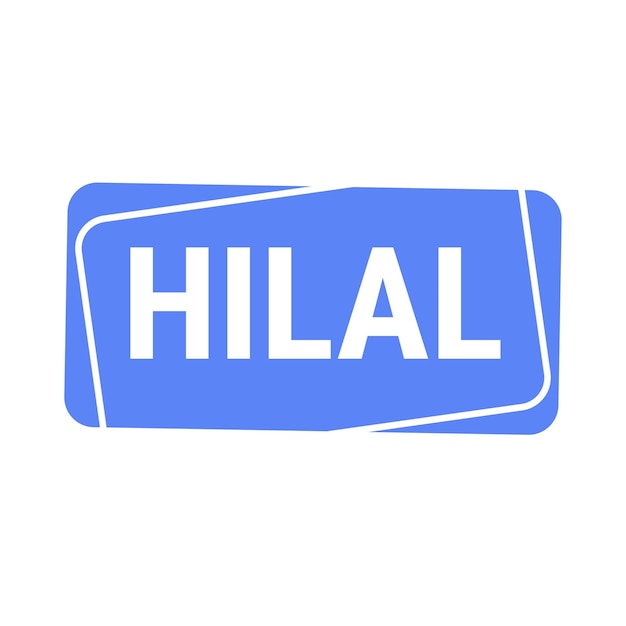 Hilal sighting blue vector callout banner mit informationen zur mondsichel