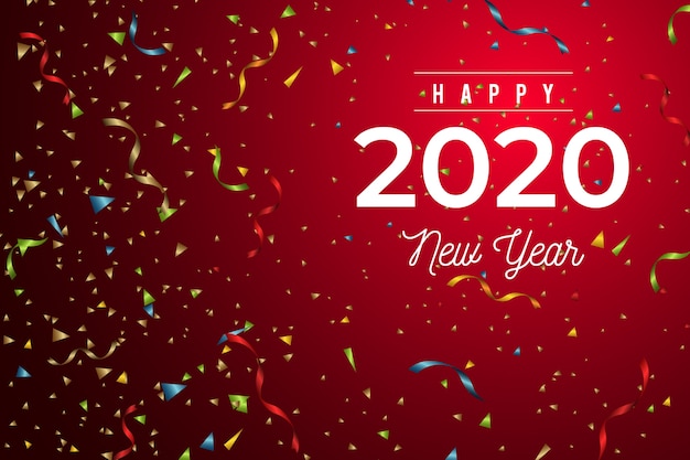 Hintergrund 2020 des neuen Jahres des Konfettis