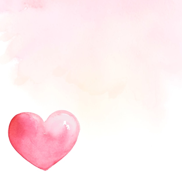 Hintergrund-Aquarellartvektor des Valentinstags Hintergrund