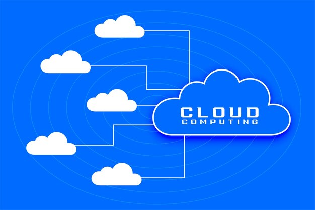Hintergrund der futuristischen Cloud-Computing-Technologie für die sichere Datenübertragung