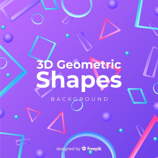 Hintergrund der geometrischen formen 3d