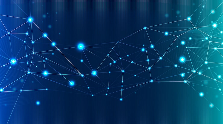 Kostenlose Vektor hintergrund der gradienten-netzverbindung