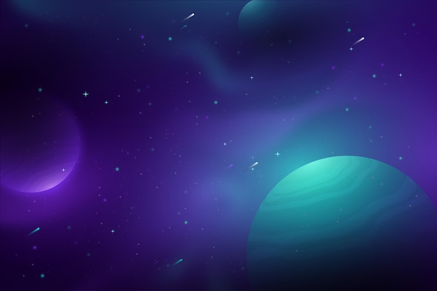 Hintergrund der hellen Lichtgalaxie des Gradienten
