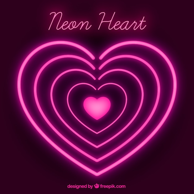 Hintergrund der Neon-Herzen