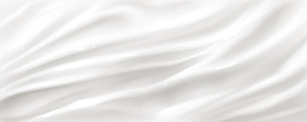 Hintergrund der weißen Sahnemilch- oder -joghurtoberfläche