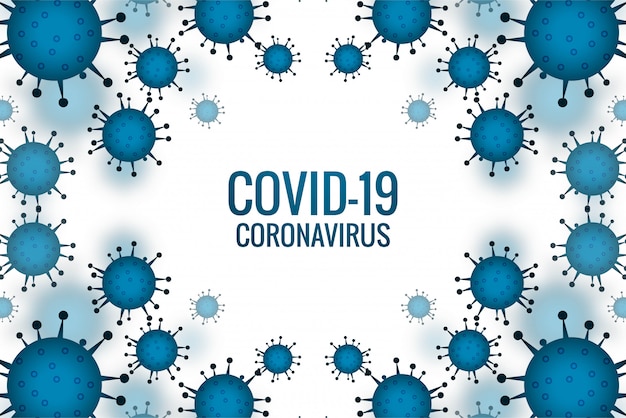 Kostenloser Vektor hintergrund des covid-19-coronavirus-ausbruchs