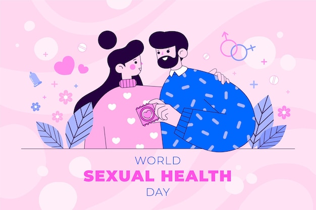 Hintergrund des flachen Welttages der sexuellen Gesundheit