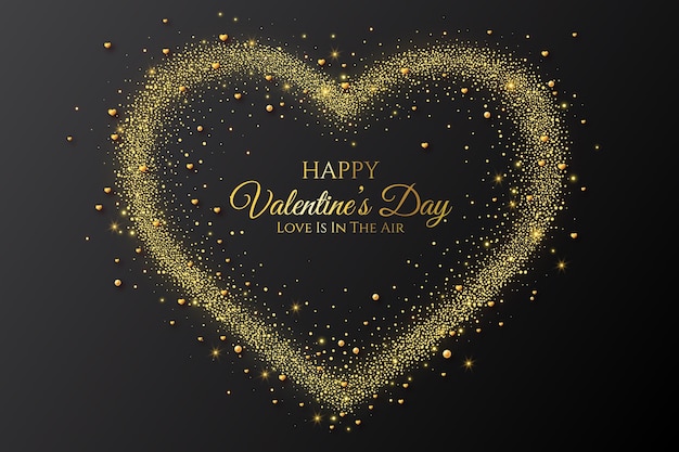 Hintergrund des goldenen valentinstags