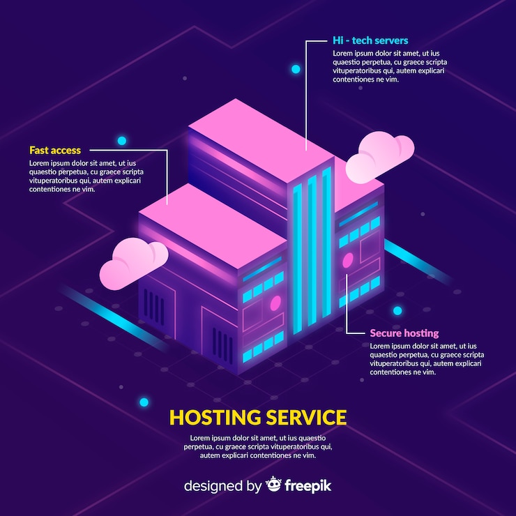 Kostenlose Vektor hintergrund des hosting-services