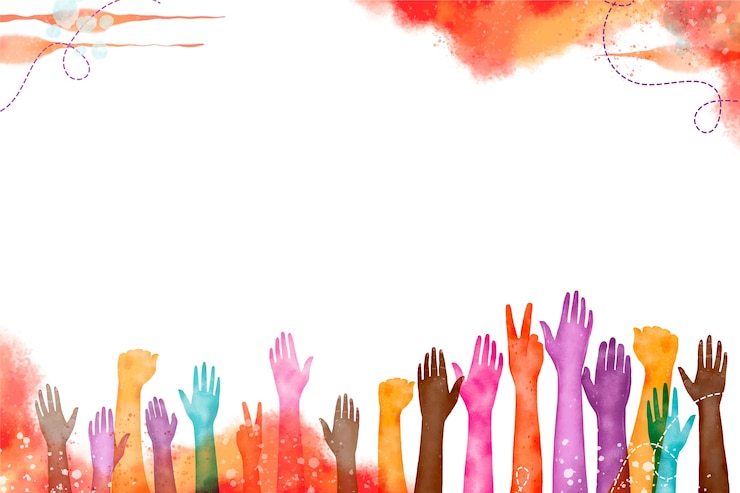 Kostenlose Vektor hintergrund des menschenrechtstages mit aquarell
