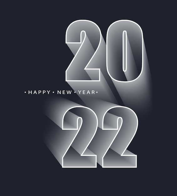 Hintergrund des neuen jahres 2022. minimalistische trendige hintergründe für branding, banner, cover, karte.
