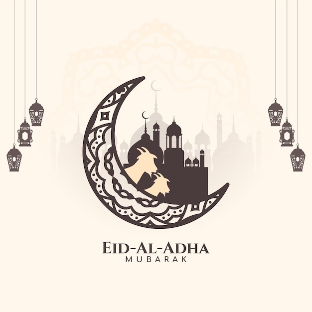 Hintergrund des religiösen islamischen festivals eid al adha mubarak