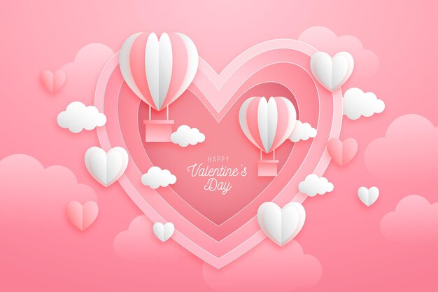 Hintergrund des Valentinstags der Papierart