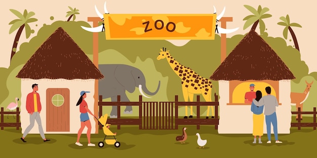 Hintergrund des Zoo-Eingangs