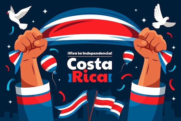 Hintergrund für die feier zum unabhängigkeitstag von costa rica