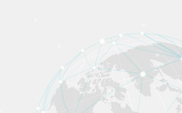 Kostenloser Vektor hintergrund-illustrationsvektor der weltweiten verbindung grauer