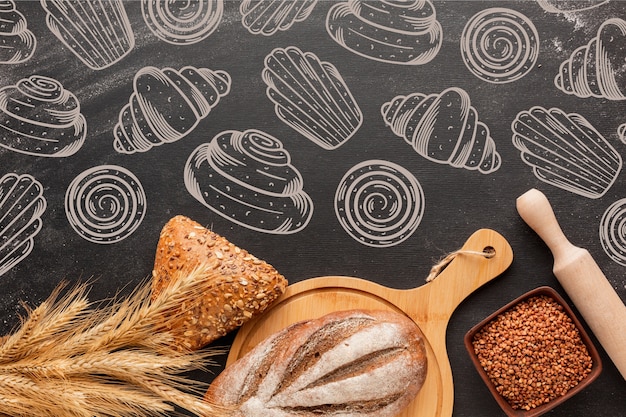 Hintergrund mit Bäckereimuster