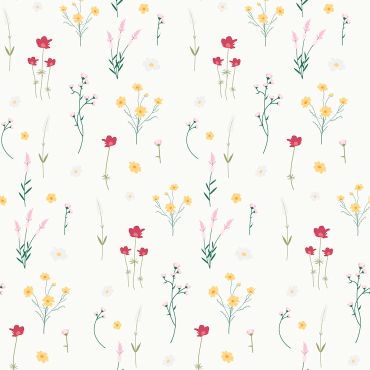 Kostenlose Vektor hintergrund mit blumenmuster