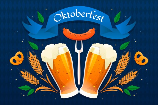 Hintergrund mit Farbverlauf für das Oktoberfest