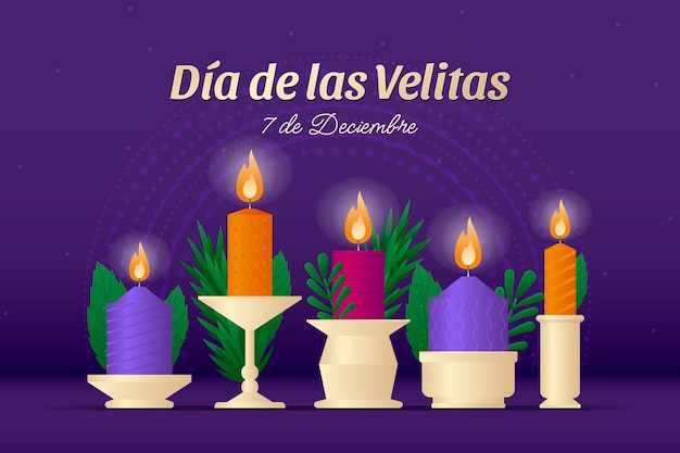 Hintergrund mit farbverlauf für den feiertag dia de las velitas