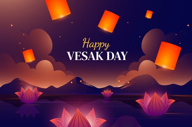 Hintergrund mit Farbverlauf für die Feier des Vesak-Festivals