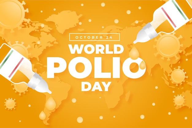 Hintergrund mit farbverlauf zum welt-polio-tag