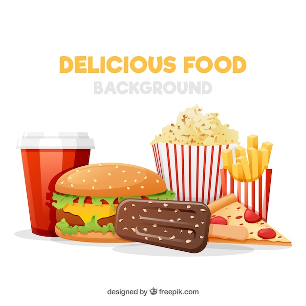 Hintergrund mit Fast-Food