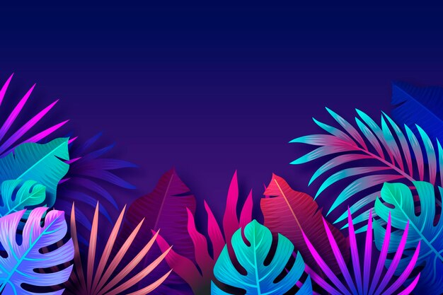 Hintergrund mit tropischem Farbverlauf