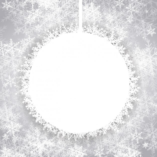 Kostenloser Vektor hintergrund mit weihnachten leer schneeball