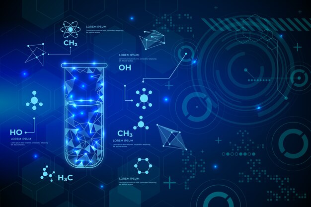 Hintergrundkonzept des futuristischen Wissenschaftslabors