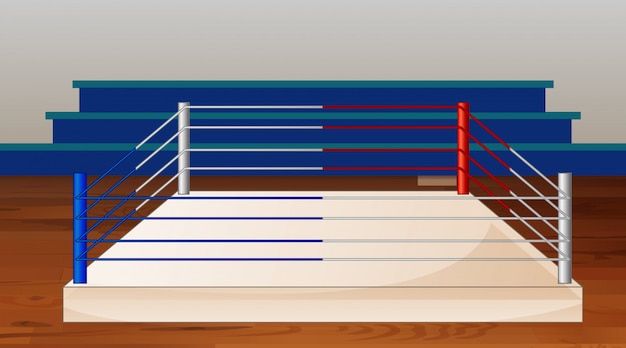 Hintergrundszene des Boxrings mit Stadion