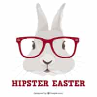 Kostenloser Vektor hipster bunny