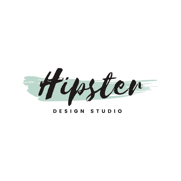 Hipster Design Studio Logo Vektor