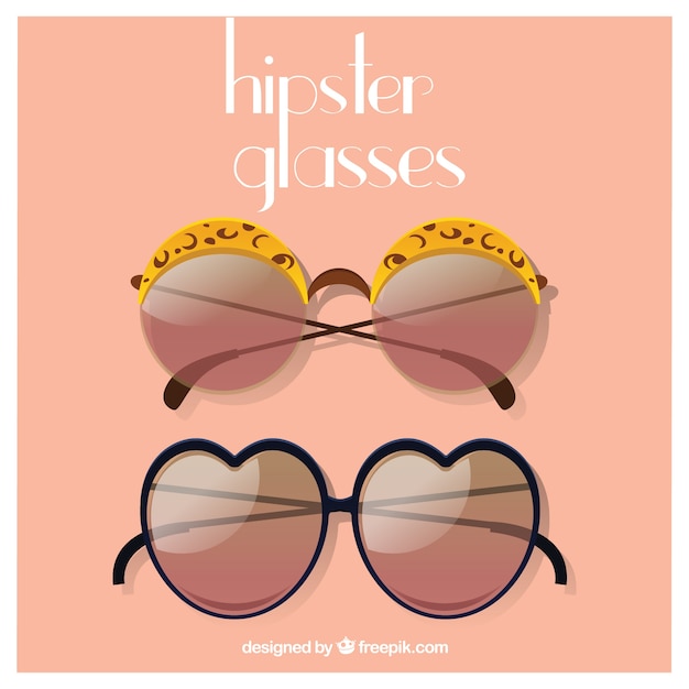 Kostenloser Vektor hipster gläser