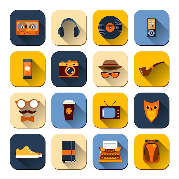 Hipster Icons Set