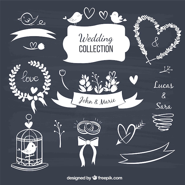 Hochzeit dekorative Elemente in Tafel Stil