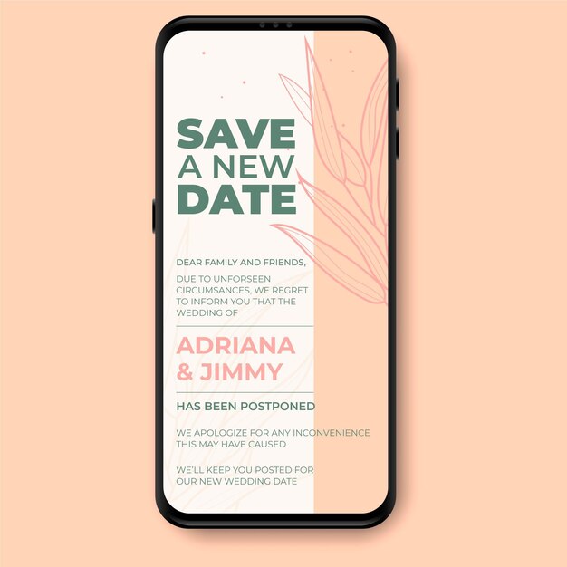 Hochzeitsansage mit Smartphone verschoben