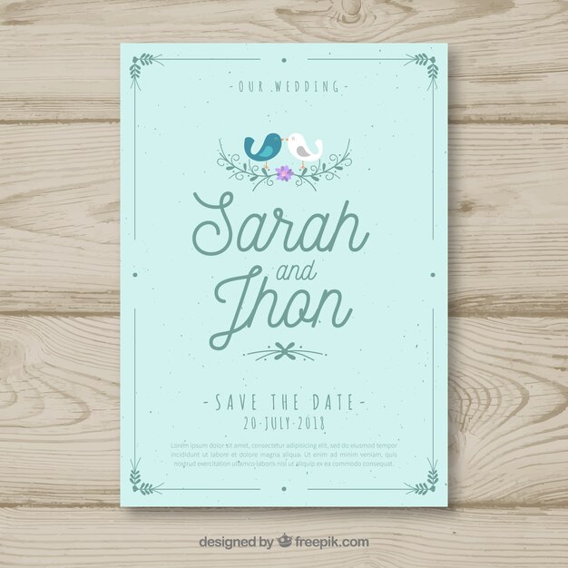 Hochzeitseinladung mit schönen Stil