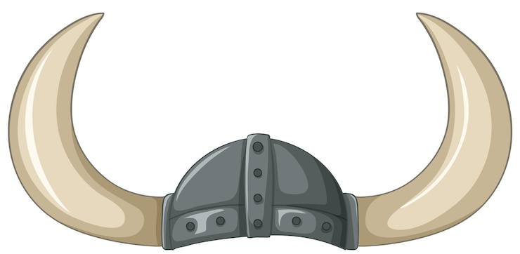Kostenlose Vektor hörniger helm des wikingerkriegers