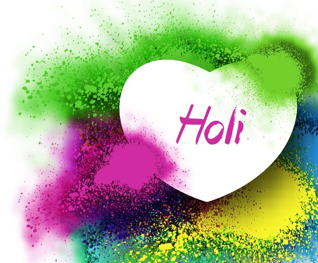 Holi bunte kalligraphische Schriftzug Poster bunt handgeschrieben