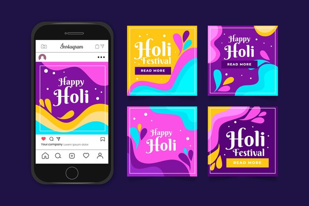 Holi Festival Instagram Post