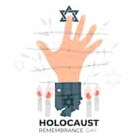 Kostenloser Vektor holocaust-gedenktag konzeptillustration