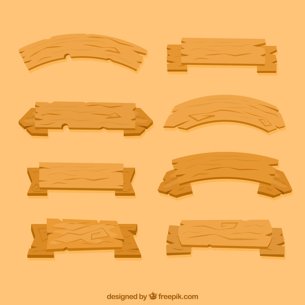 Holz bänder in flachen stil