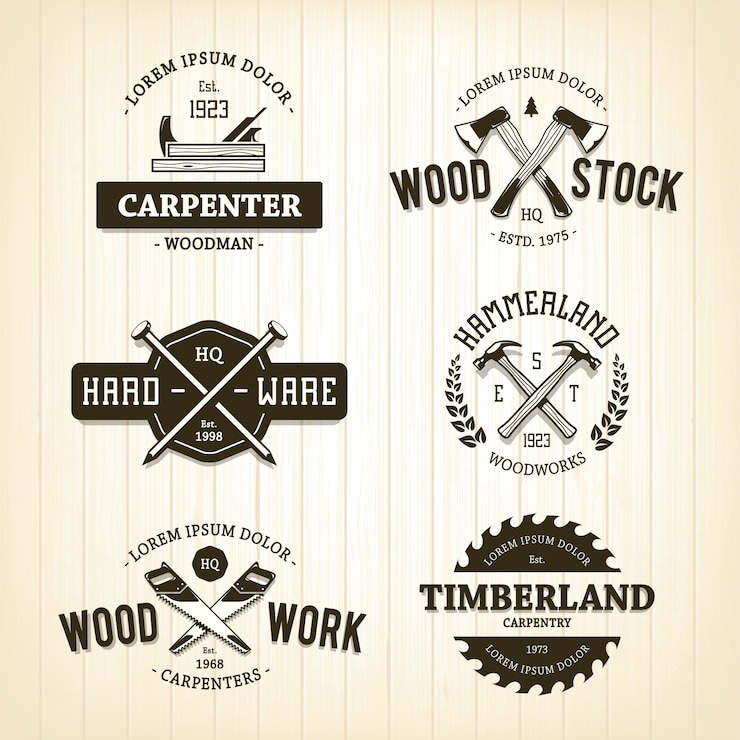 Kostenlose Vektor holz-logo-vorlage