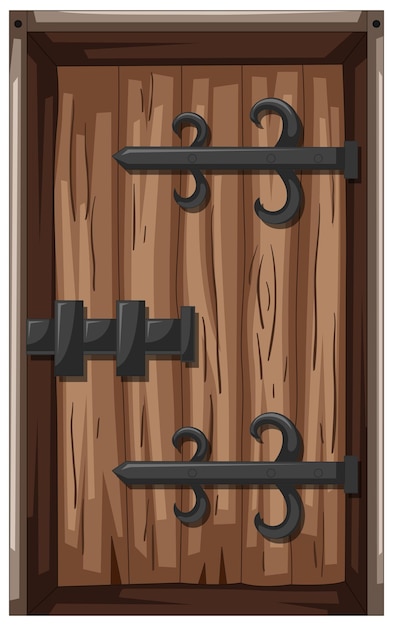 Holztür im mittelalterlichen Stil