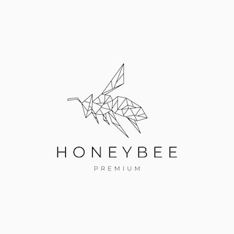 Honigbienen-logo-vektor-icon-design-vorlage