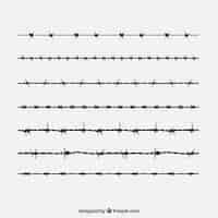 Kostenloser Vektor horizontale stacheldrahtpackung